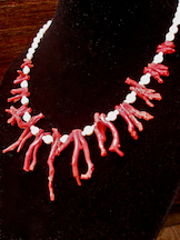 Leslie's Fire Coral Bridesmaid Necklace